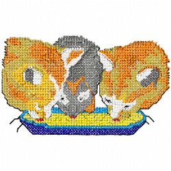 Cats Embroidery Design 4 Cats Embroidery Design 4